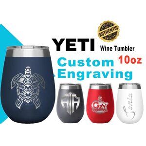 10oz YETI Rambler Wine Tumbler | Personalized Stainless Steel with MagSlider Lid